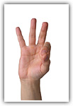 sign language F